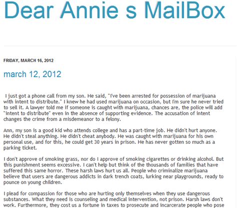 dear annie mailbox